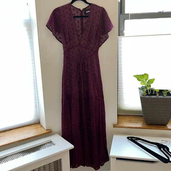 Reformation Purple Lace Maxi Dress 2 - Picture 1 of 5